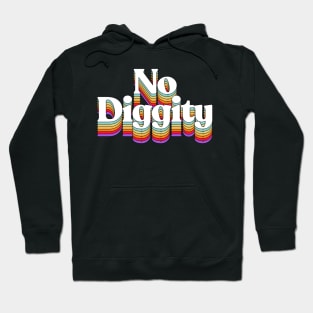 No Diggity #2 / 90s Hip Hop Rainbow Graphic Design Logo Hoodie